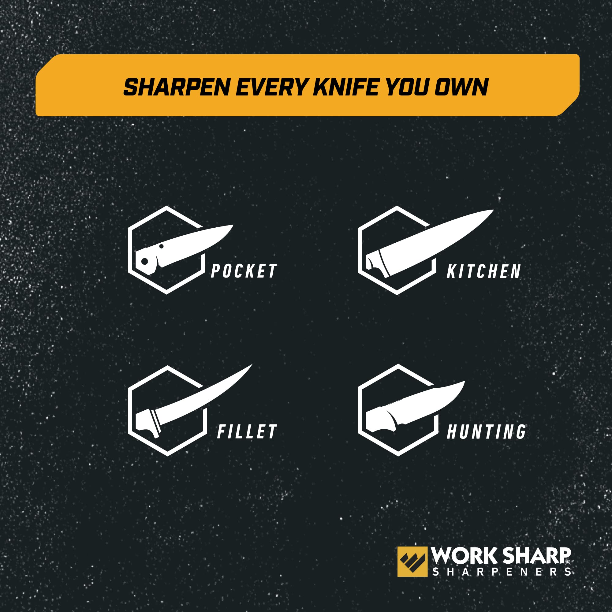 WORK SHARP knife secured in clamp demonstrating safe, steady sharpening for better edges