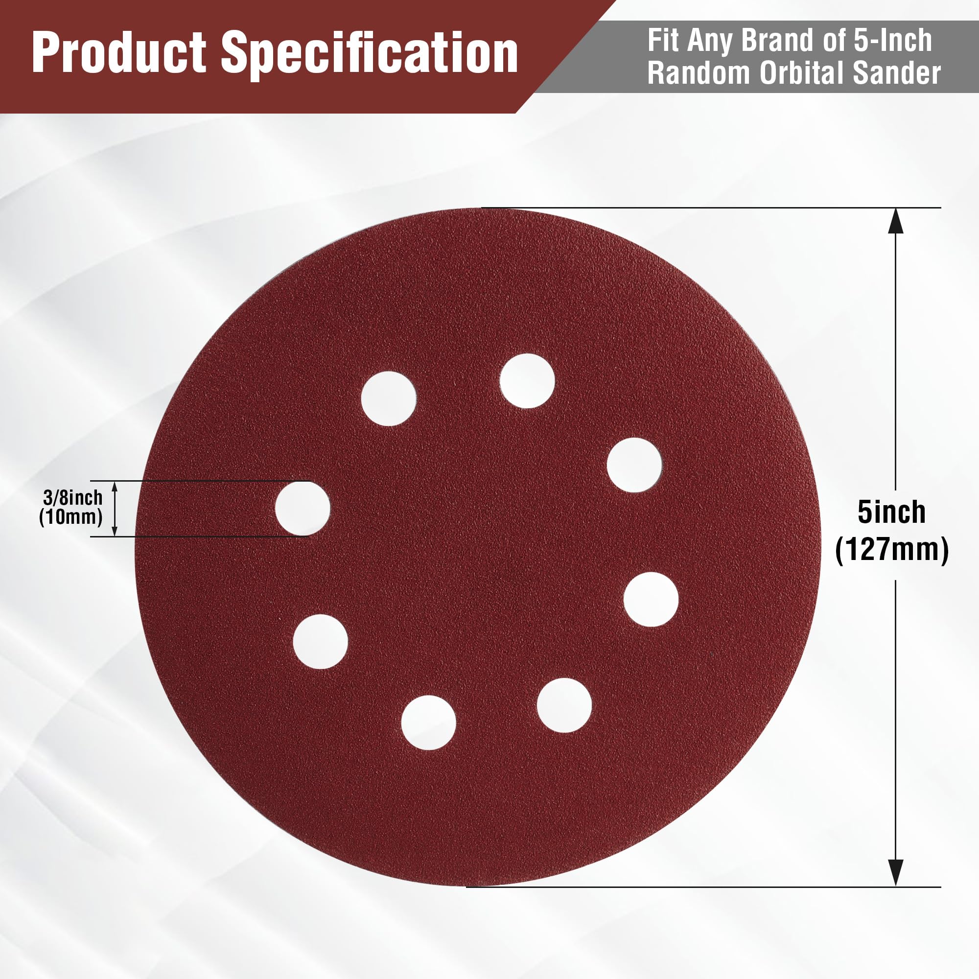 WORKPRO back of disc showing 8-hole dust extraction pattern for cleaner sanding