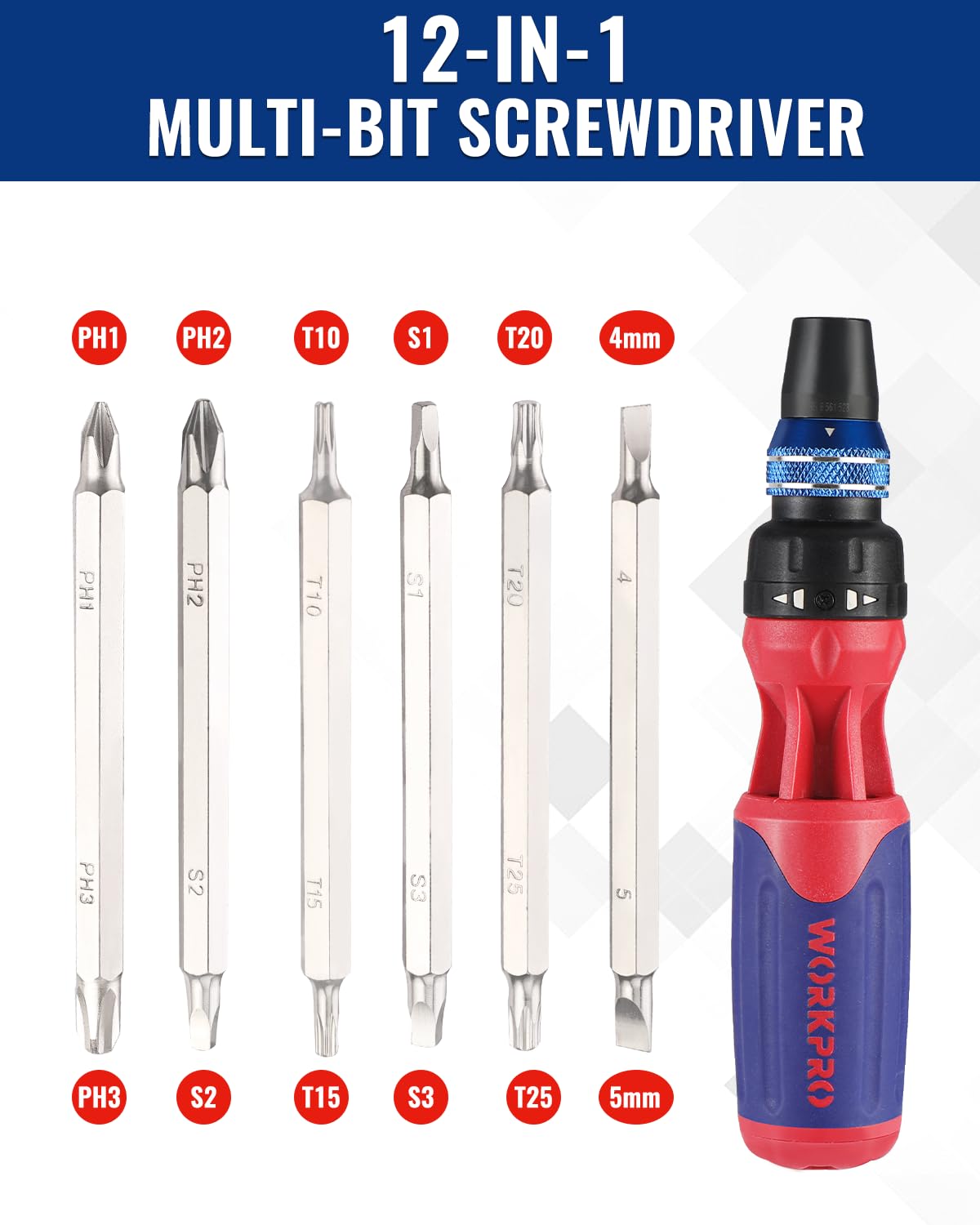 WORKPRO screwdriver in use in a tight space for efficient fastening