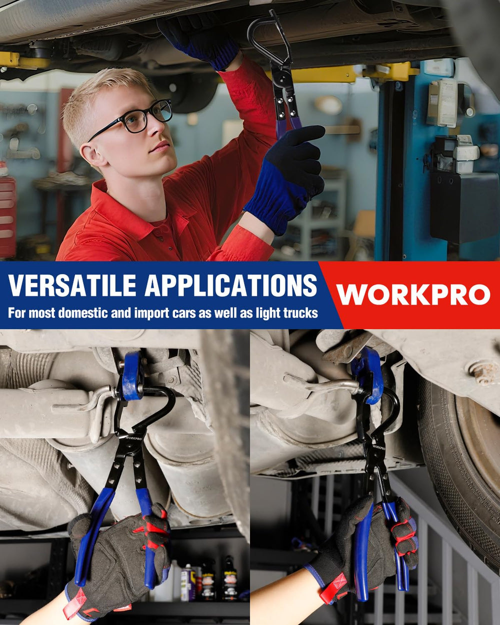 WORKPRO spare rubber hangers close-up showing durable replacement support
