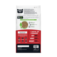 World's Best Cat Litter close-up texture of corn-based granules highlighting natural composition