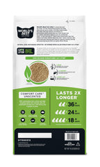 World's Best Cat Litter close-up of corn granules highlighting absorbency benefit