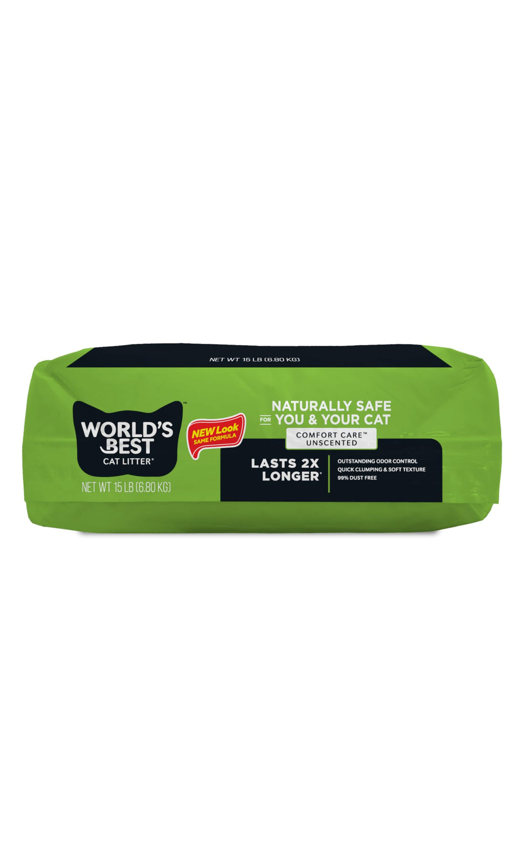 World's Best Cat Litter flush demonstration indicating septic-safe disposal benefit