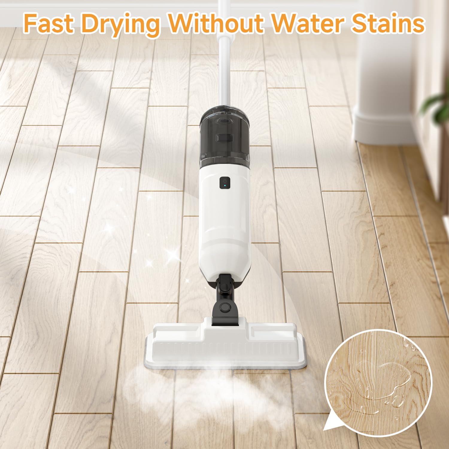 Wotaste steam mop accessories laid out for multi-surface cleaning versatility