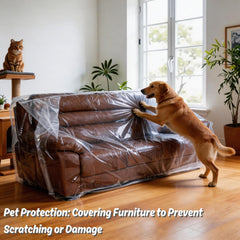 Wowfit bag opened over sofa during installation for faster moving setup