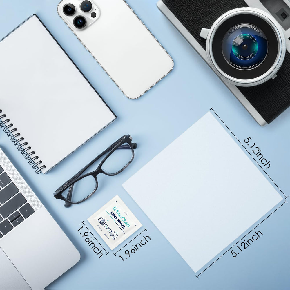 Wowflash camera lens being wiped for clear smudge-free photography