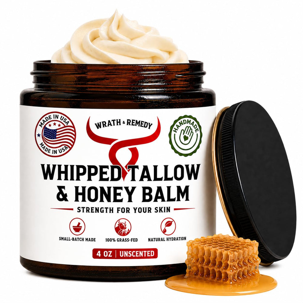 Wrath & Remedy front jar shot showing unscented balm for gentle hydration