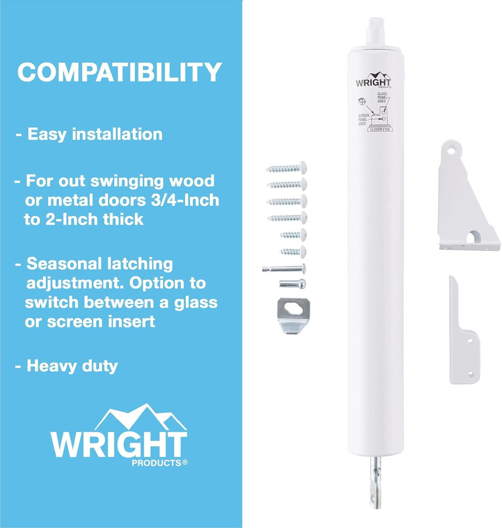 Wright Products included mounting hardware laid out for fast DIY installation