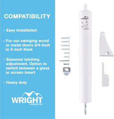 Wright Products included mounting hardware laid out for fast DIY installation