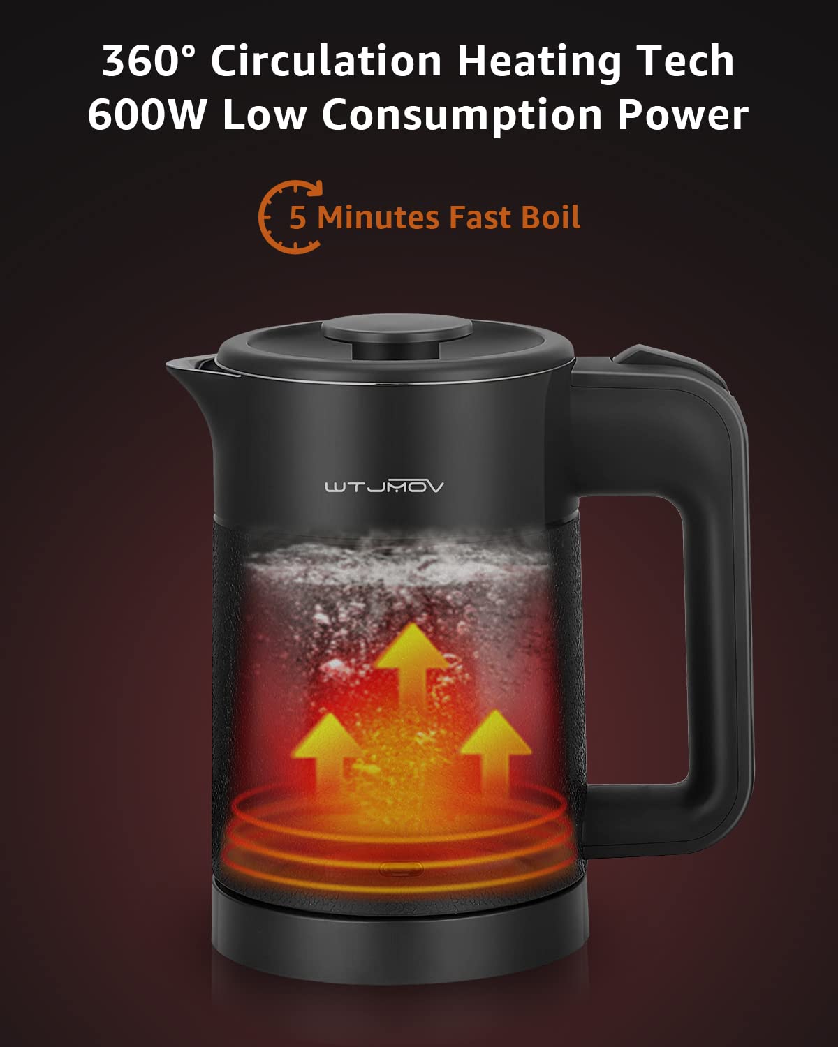 WTJMOV pouring hot tea into mug demonstrating fast boil convenience