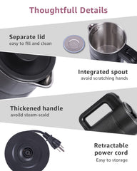 WTJMOV stainless steel interior showing food‑grade 304 material for neutral taste