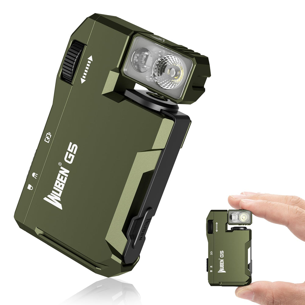 WUBEN G5 front view showing compact body and bright beam benefit portability