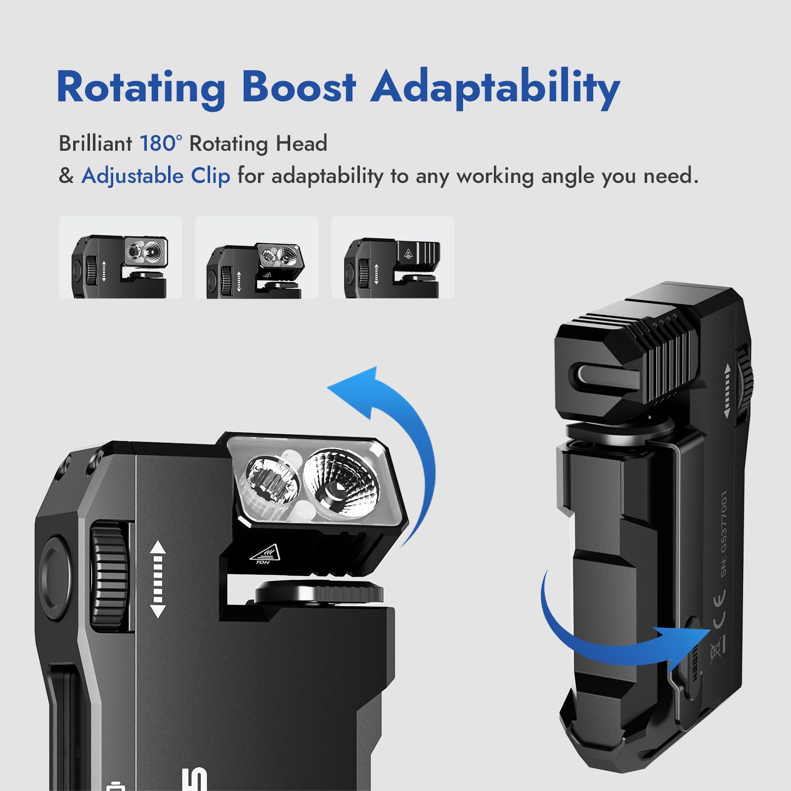 WUBEN G5 USB-C charging port closeup demonstrating fast recharge convenience