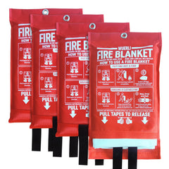WUERLI front package showing four fire blankets for quick grab benefit