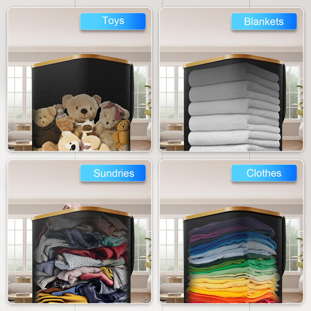 Wuevu interior filled with laundry showing durable base and capacity