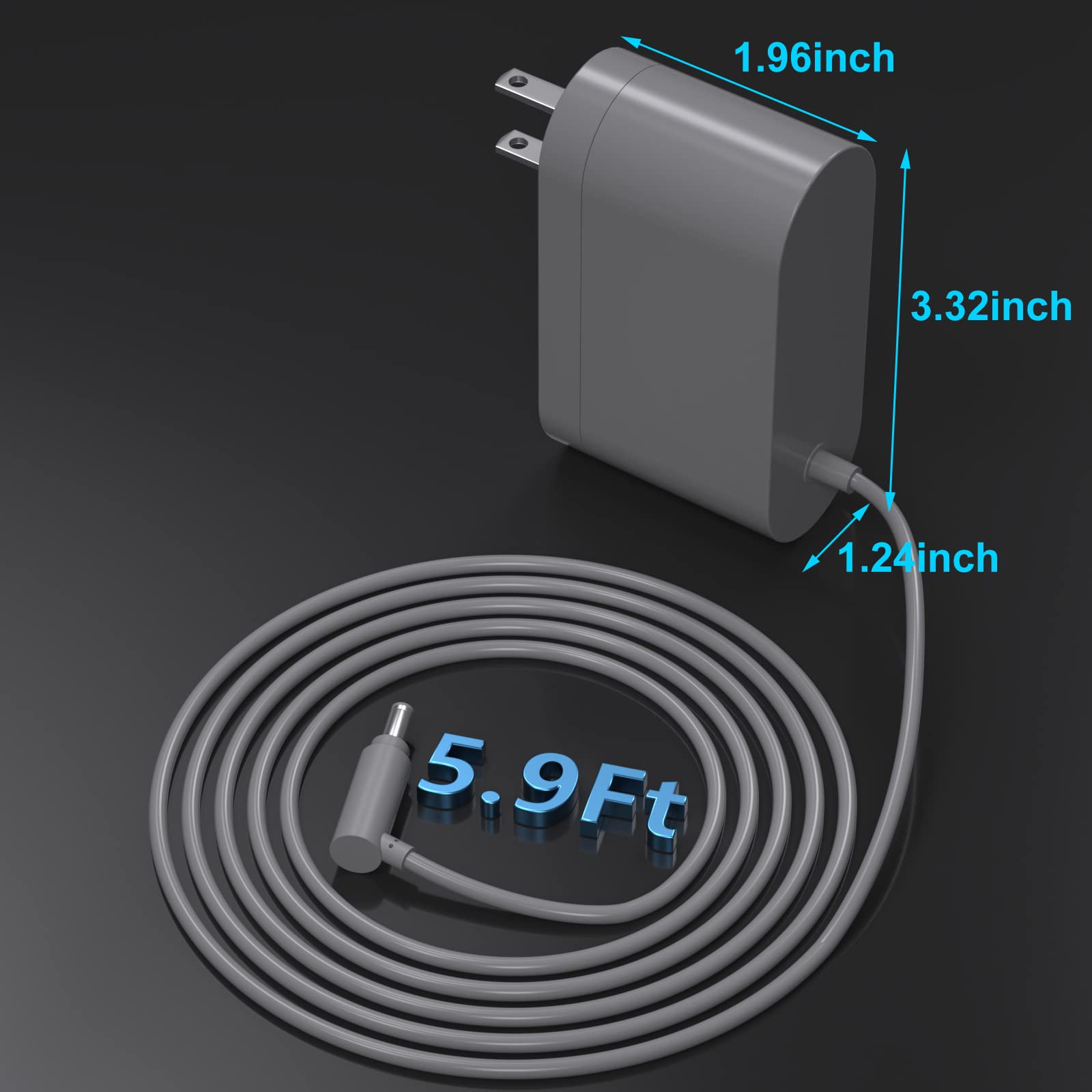 WUKUR long cord measured 1.8m showcasing charging flexibility