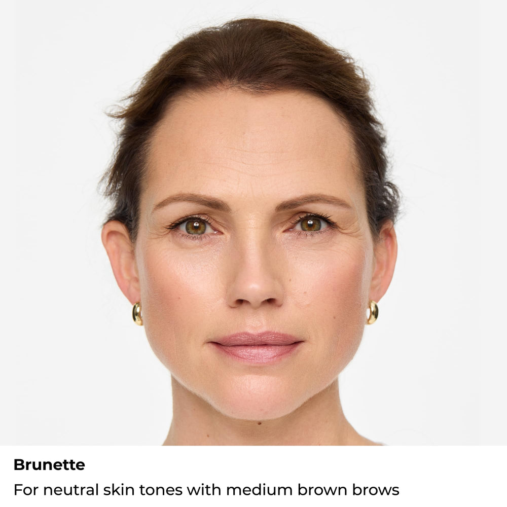 WUNDERBROW Brunette before and after brows illustrating fuller look