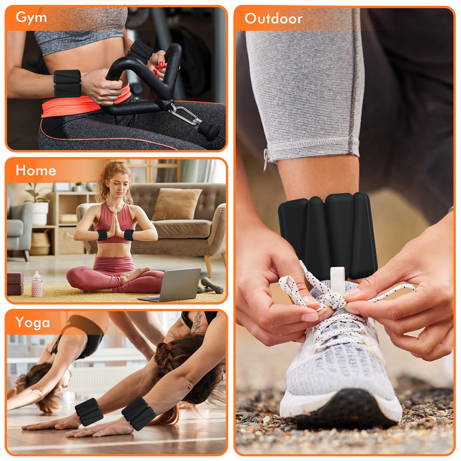 WUSOPU worn on ankle while walking to increase calorie burn and endurance
