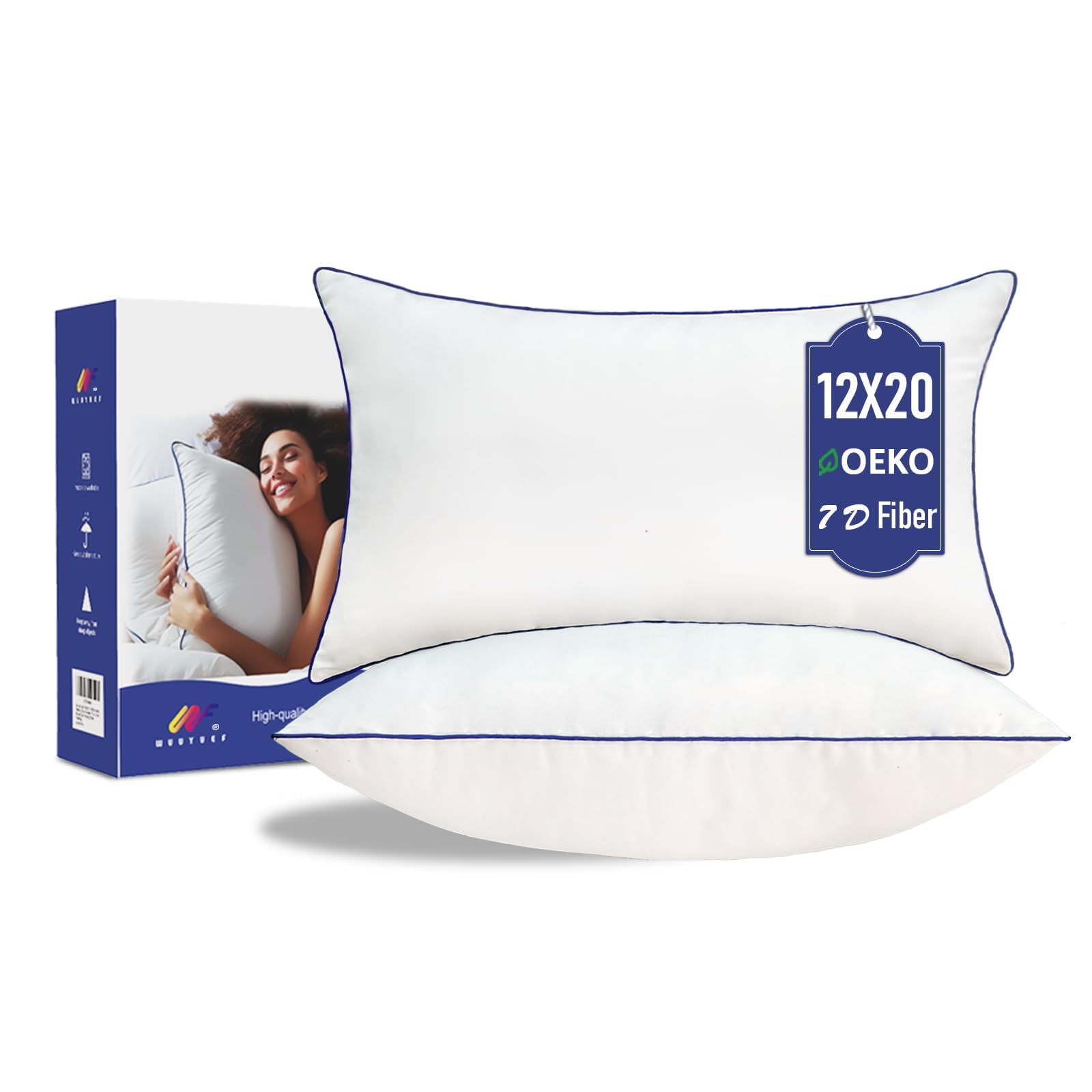 Wuuyuef front packaging showing two 12x20 inserts, enhances sofa volume