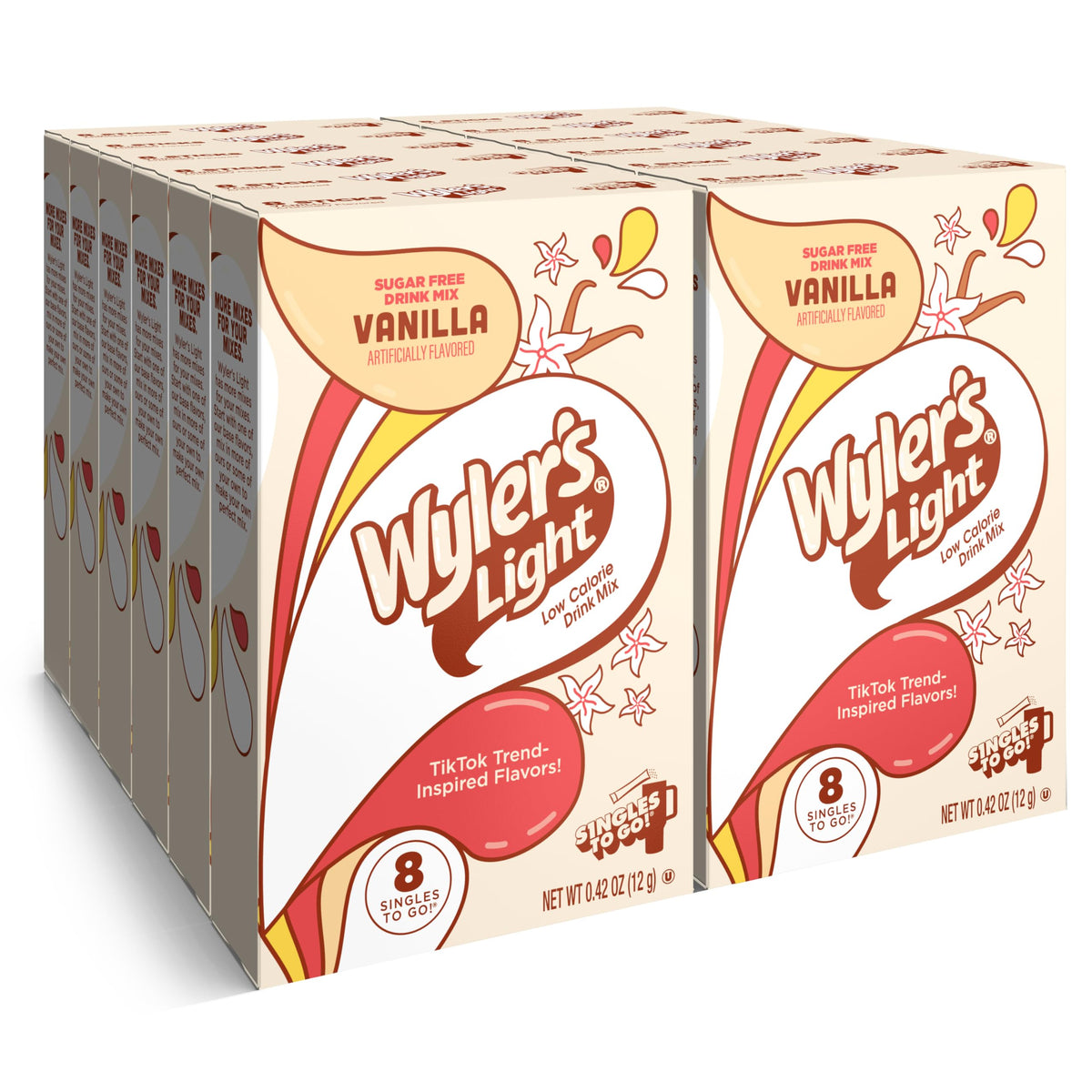 Wyler's Light front packaging showing Vanilla flavor and convenience