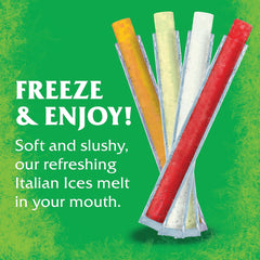 Wyler's single freezer pop being removed from pouch, easy to serve quickly