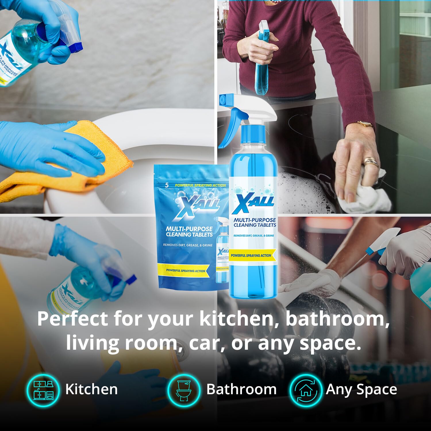 X-ALL kit in a kitchen lifestyle setting demonstrating everyday use