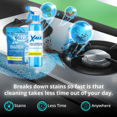X-ALL five cleaning tablets close-up highlighting compact refill convenience
