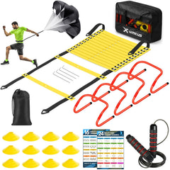 X-UMEUS front view of full kit showing contents for versatile training