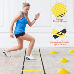 X-UMEUS hurdles set at both heights demonstrating adjustable training options