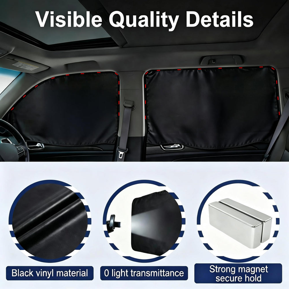 XCBYT installed on car side window illustrating reduced glare and passenger comfort