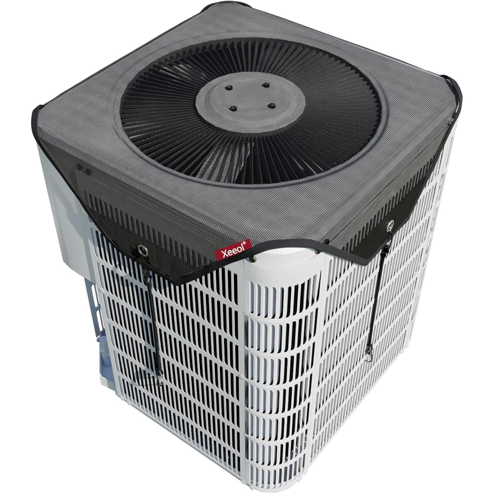 Xeeol front view showing full 36x36 cover protecting condenser, improves unit lifespan