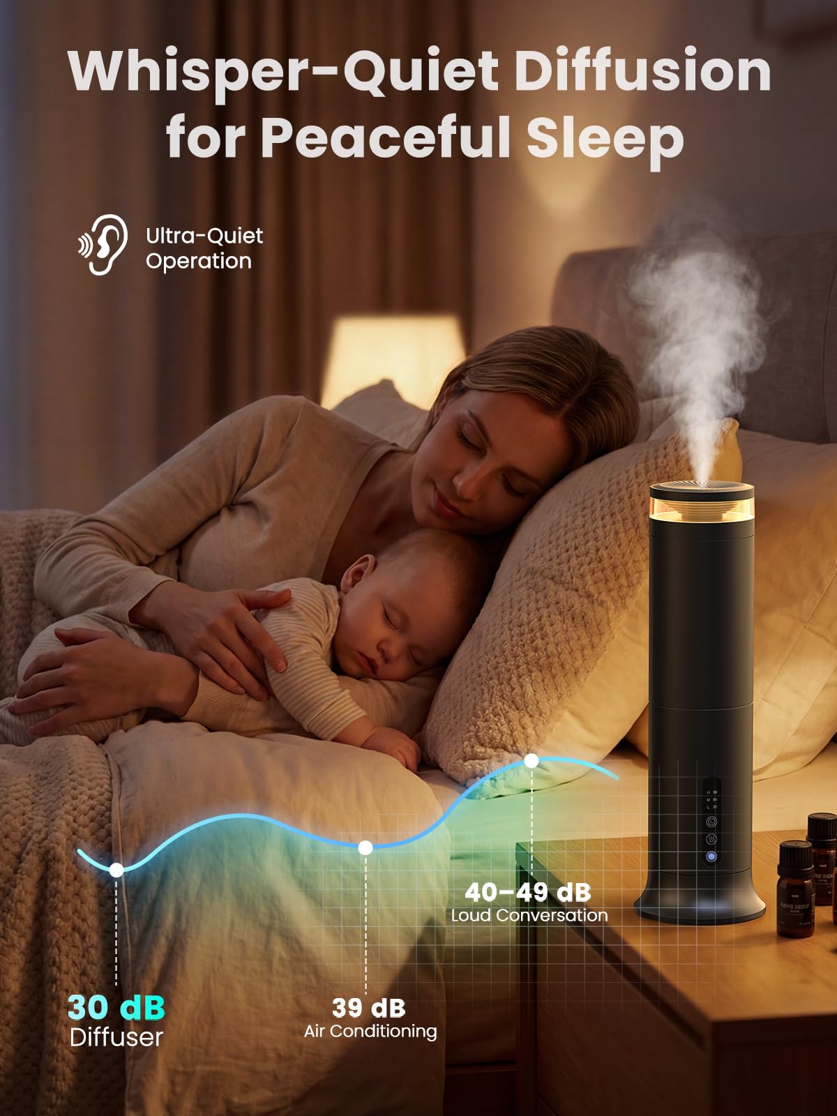 XEITIN ambient light lit in room creating calm atmosphere and mood benefit