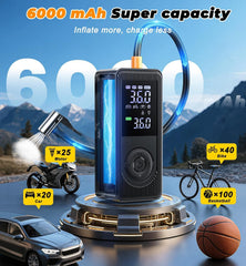 XEITIN inflating a car tire roadside fast inflation when you need it