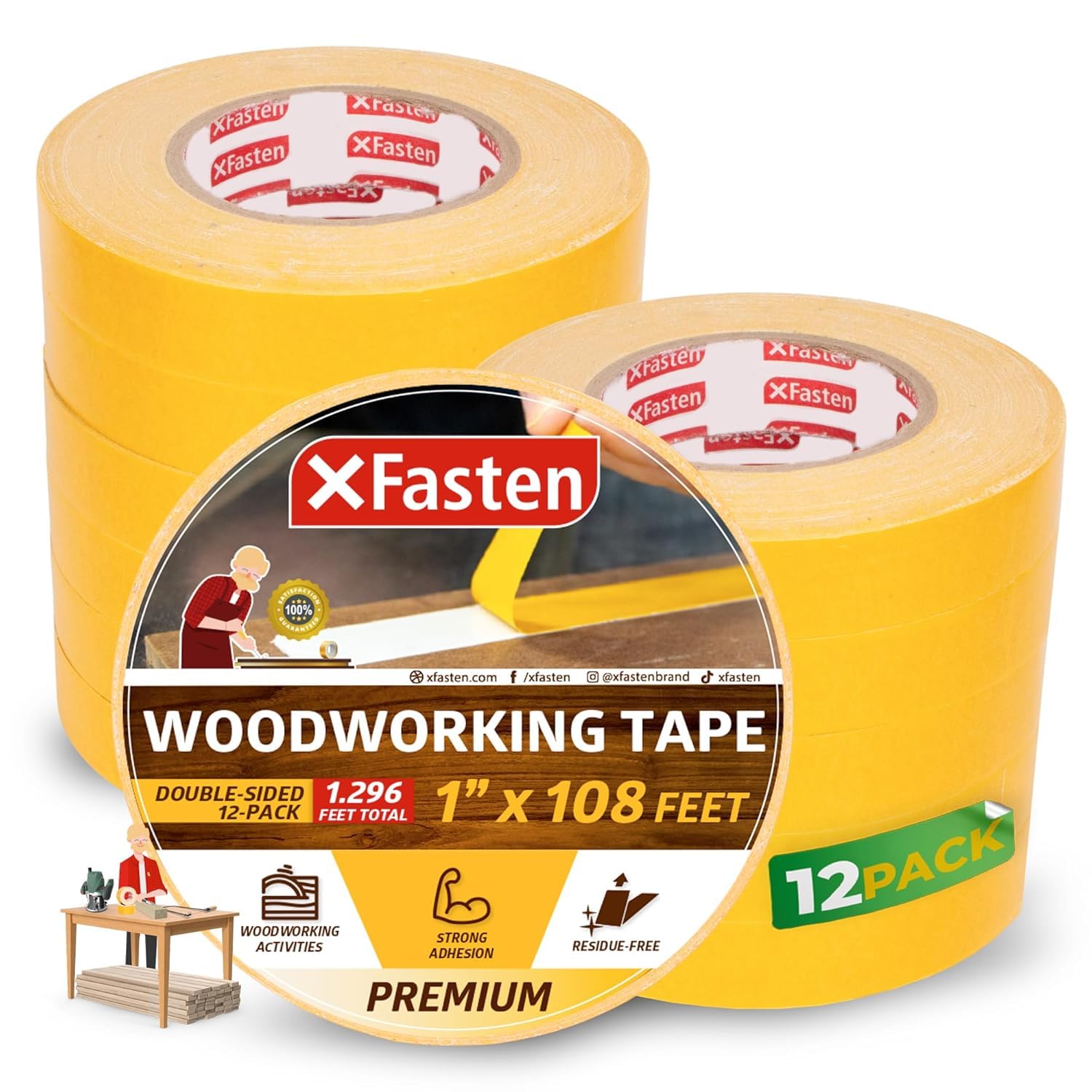 XFasten front packaging 12-pack showing bulk supply and labeling benefit of long-run use