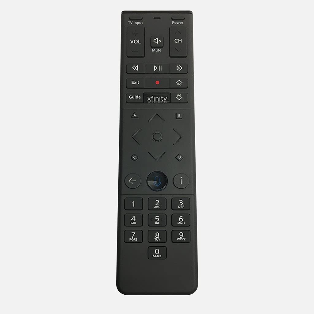 Xfinity XR15 voice button closeup for hands‑free searching benefit
