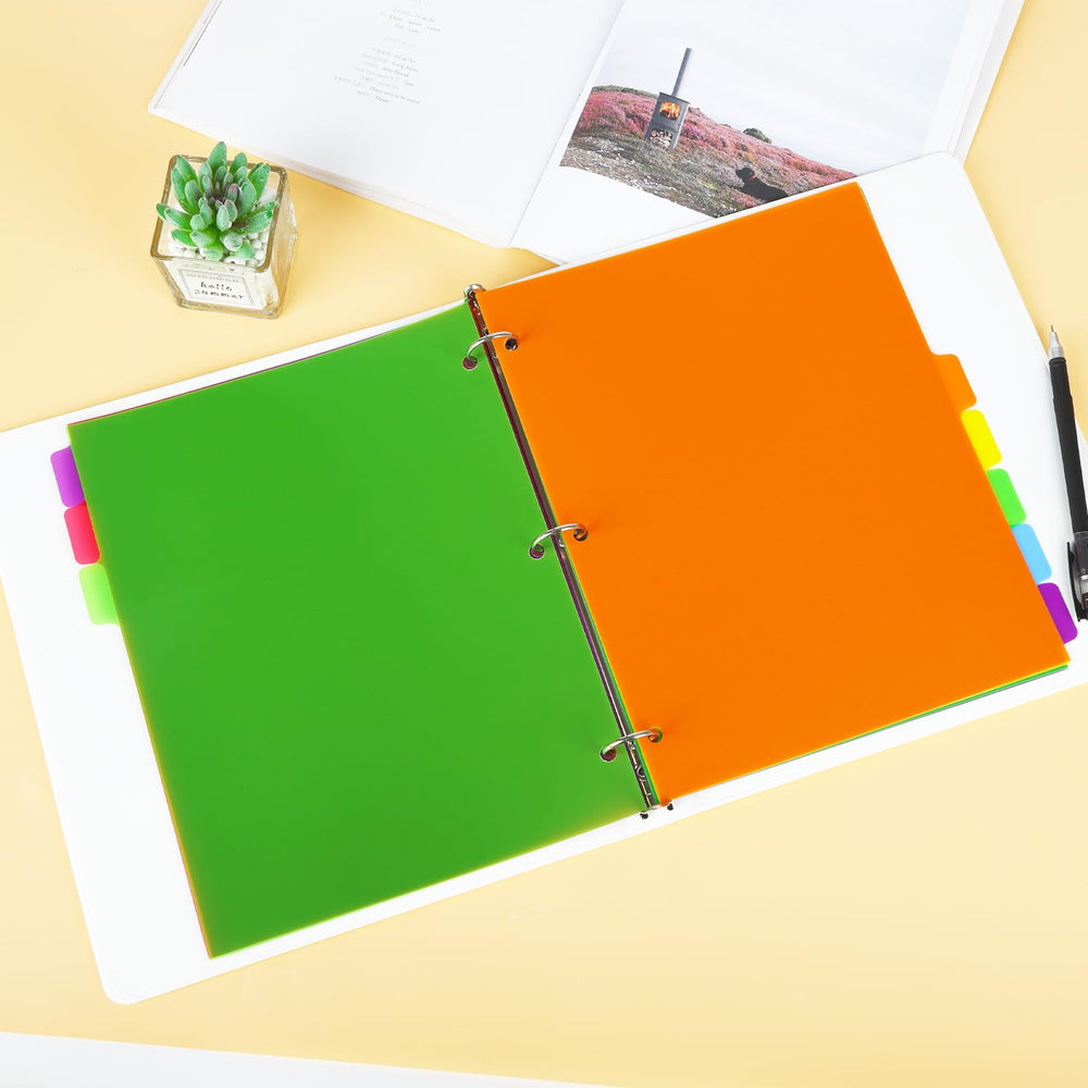 XHSHENG lifestyle desk setup with dividers organizing school and office papers