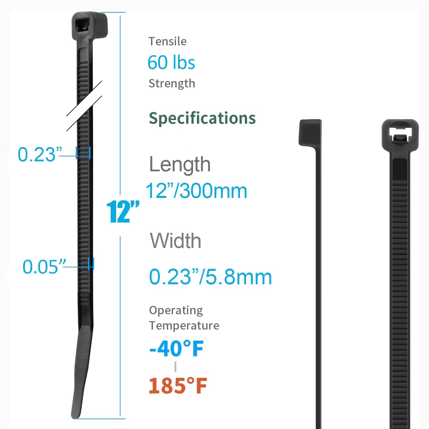 XINGO close-up on ratchet teeth showing secure lock and reliable fastening