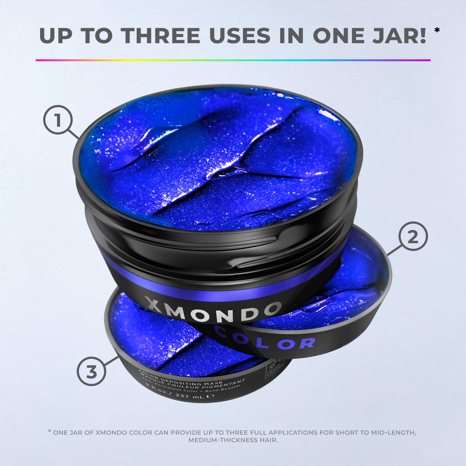 XMONDO being applied to blonde hair section showing even color distribution and easy use
