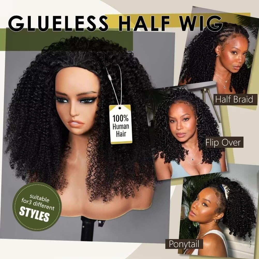 xnaira close-up of kinky curly human hair texture for realistic movement