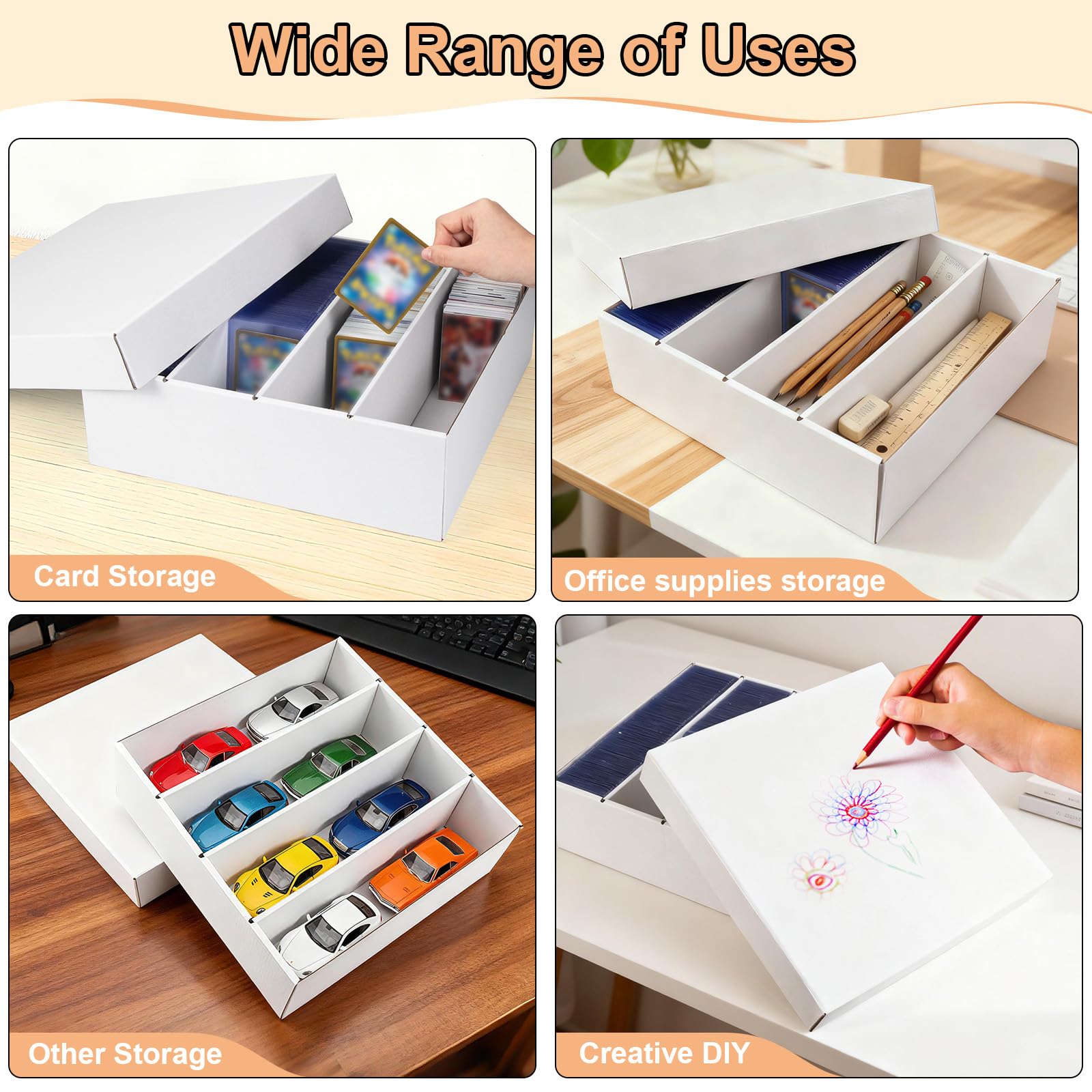 XRACV hands sorting cards into compartments for easy organization