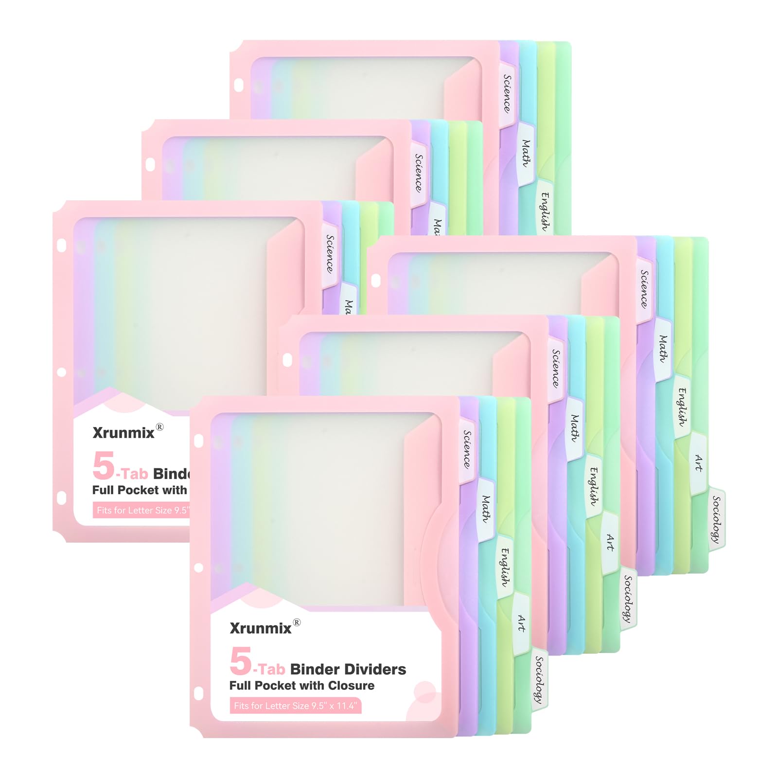 XRUNMIX front packaging showing 30 pastel dividers and clear organization benefit