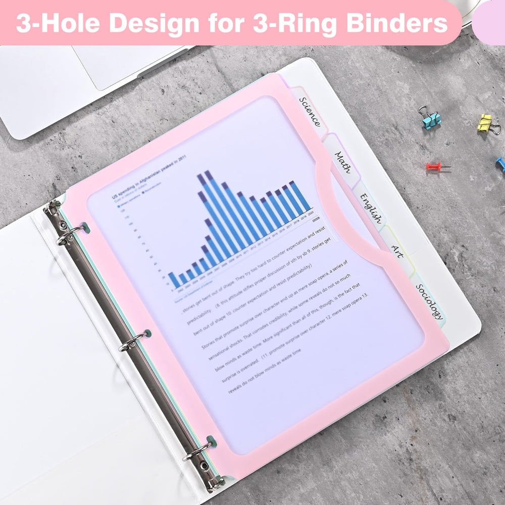 XRUNMIX lifestyle desk shot with binder and dividers improving workspace order