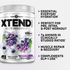 Xtend scoop with powder showing precise 7g BCAA serving