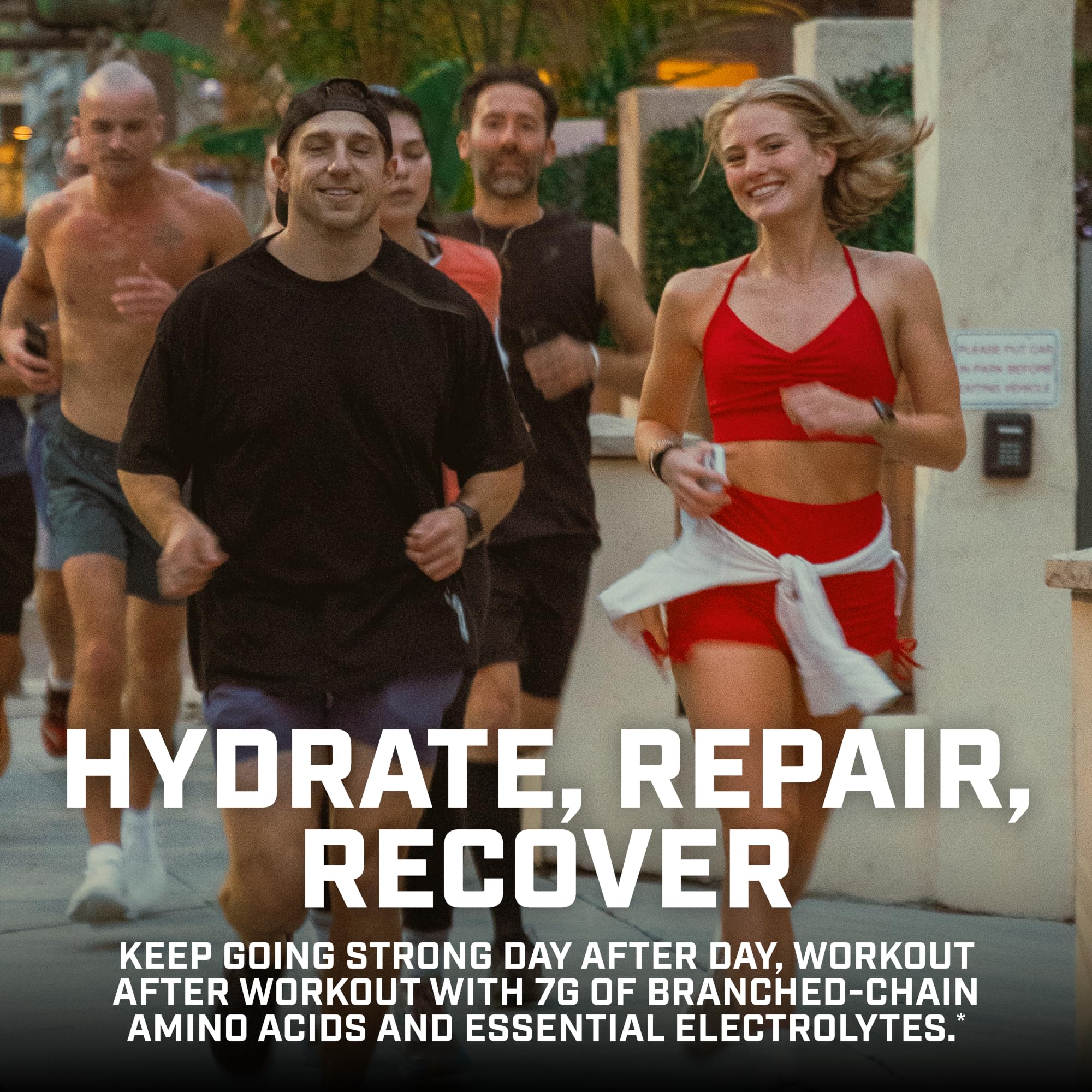 Athlete sipping Xtend at gym highlighting hydration and recovery support