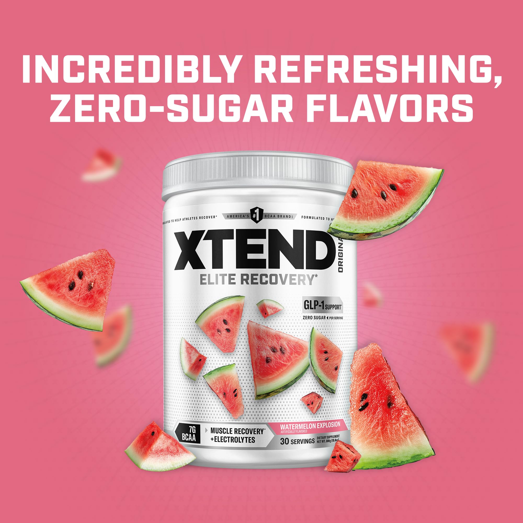 Xtend nutrition label and certification panel confirming third‑party testing trust
