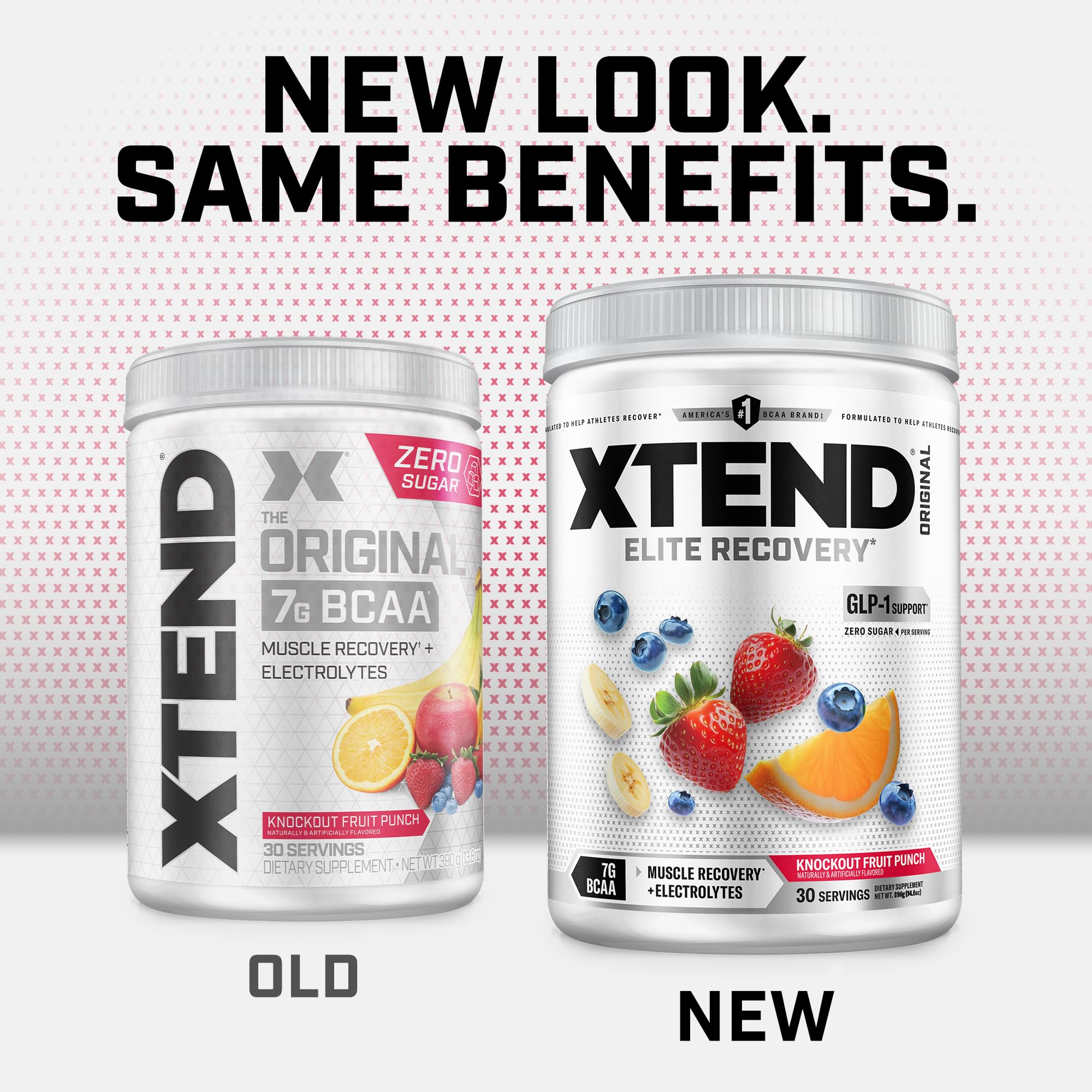 Glass with Xtend mixed drink demonstrating a vibrant fruit punch refreshment