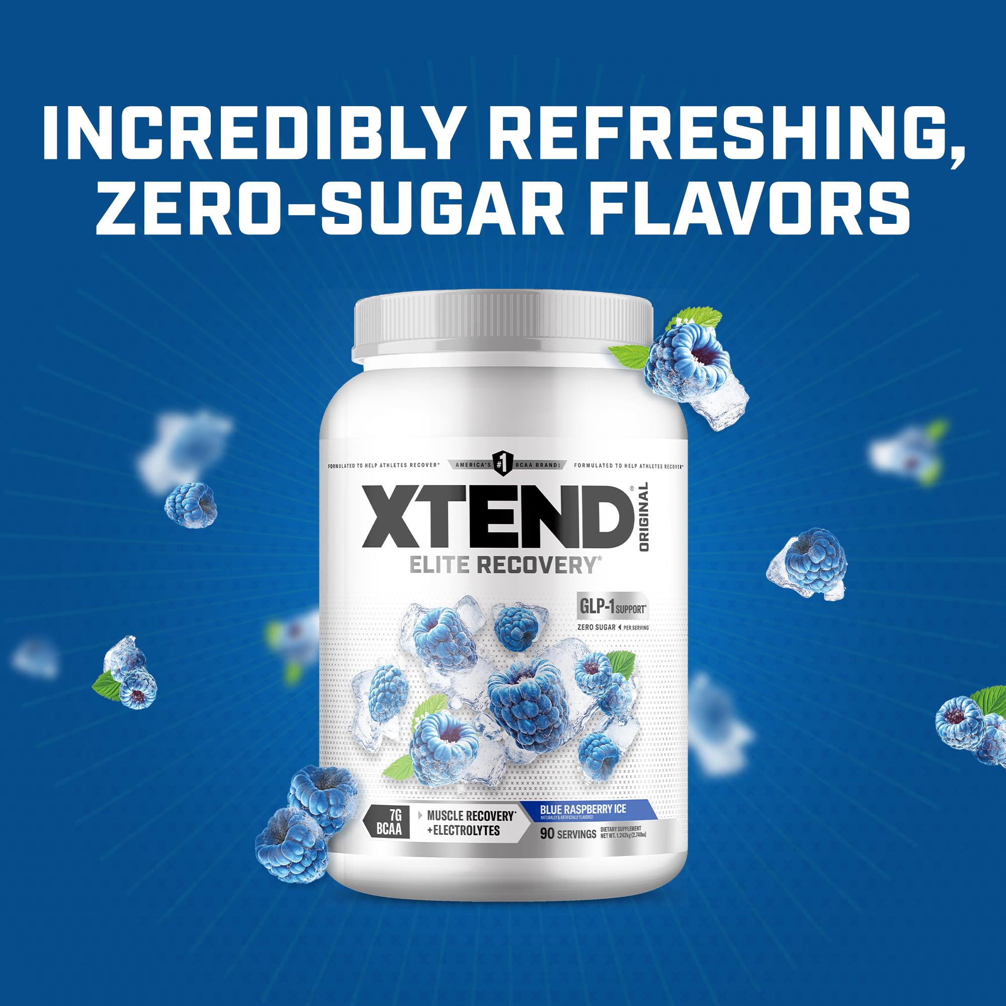 Xtend tub next to water bottle showing size and portability benefit
