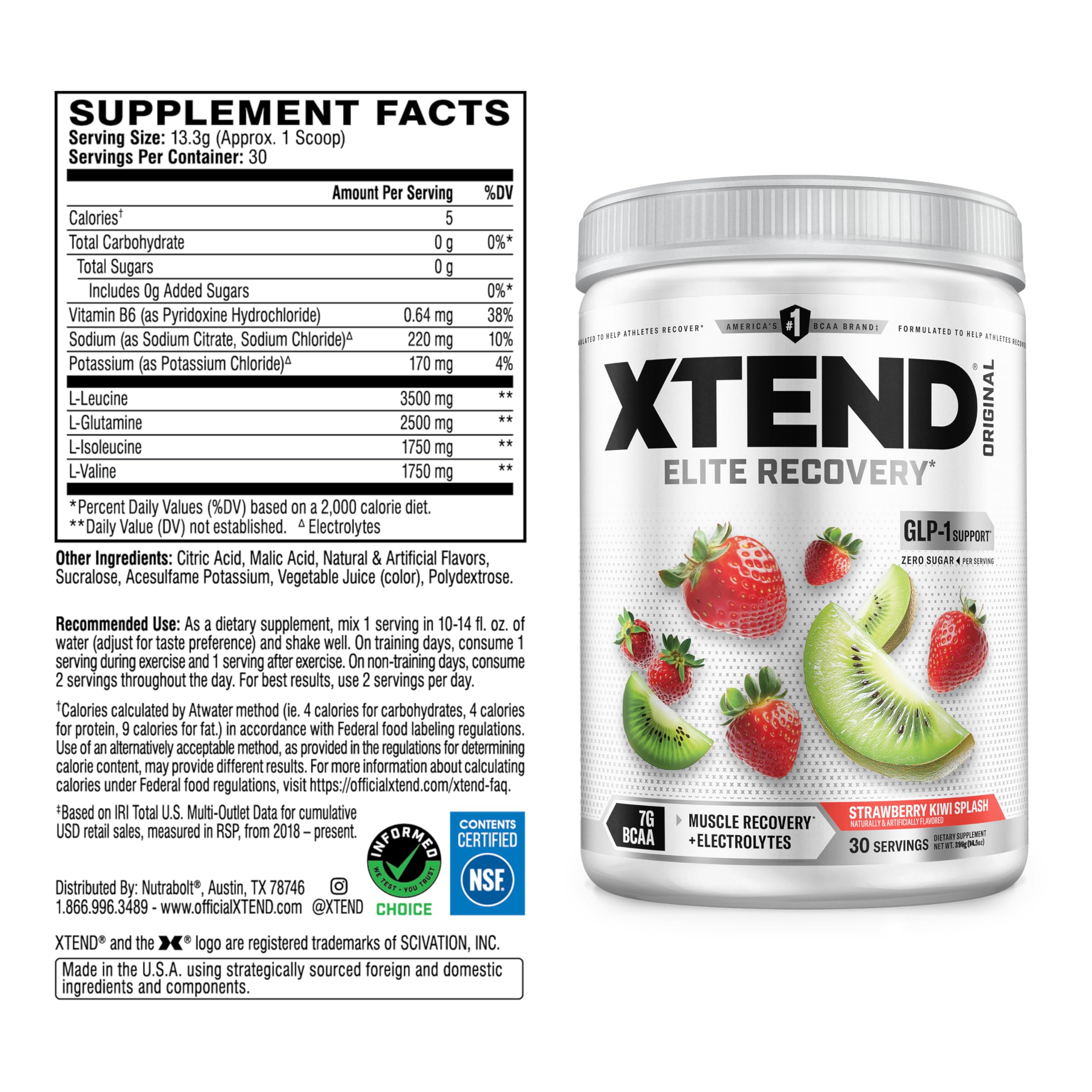 Xtend powder close-up texture highlighting easy-mix formula