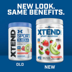 Xtend scoop beside measuring scale showing 7g BCAA serving benefit accuracy