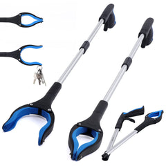 Xth-Nth front view of 2-pack grabber reacher showing product benefits